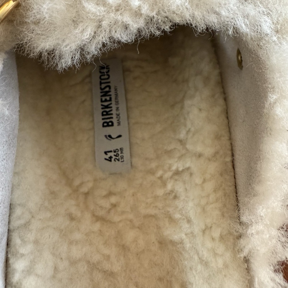 Birkenstock BOSTON BIG BUCKLE TEDDY Rivet Logo OS Eggshell EU41/M9/W11 Narrow - Picture 14 of 15